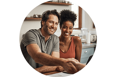 two happy credit union members