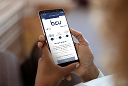 Woman with earbuds in